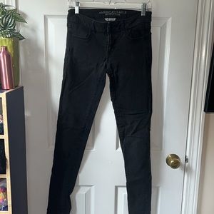 Black American Eagle Super Stretch Jeggings LONG